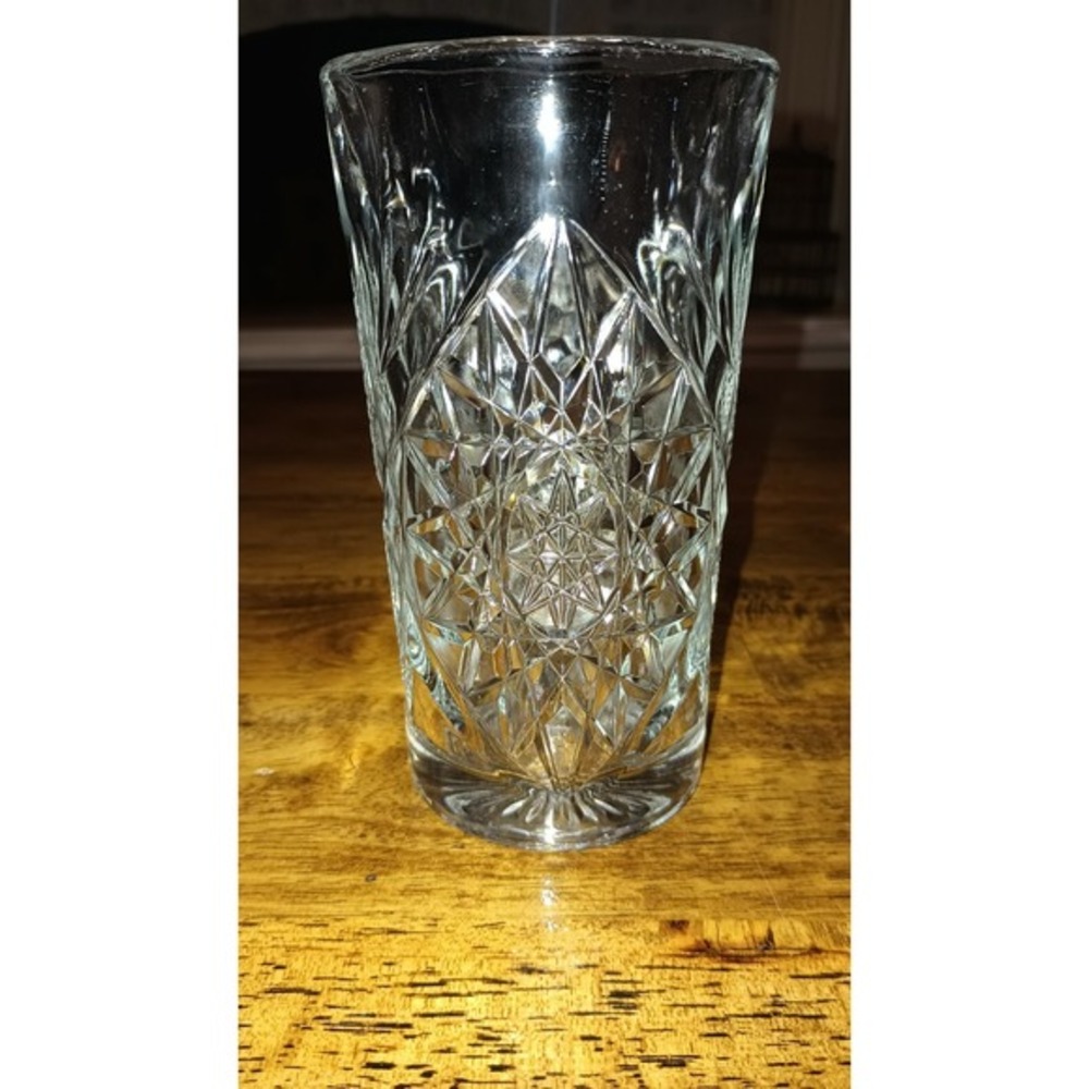 Vintage Libbey HOBSTAR 6"‎ Tumblers Glasses Highball Heavy 16 oz Set of 6